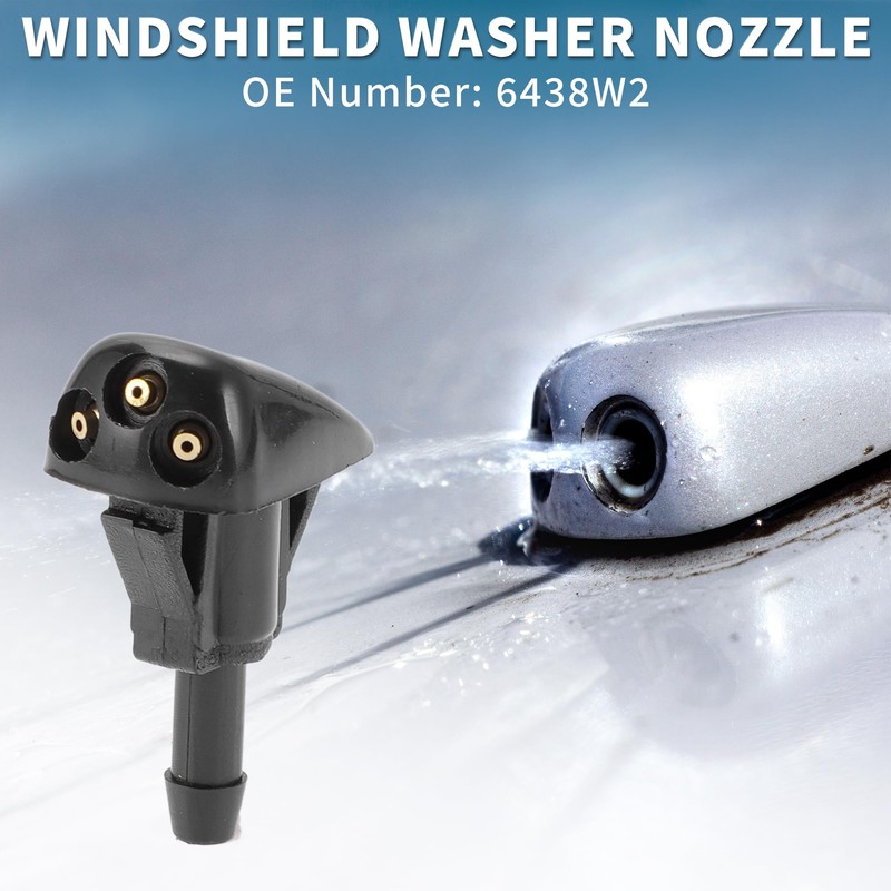 TUCKBOLD Windshield Washer Nozzle for Peugeot 206 1998-2020 Durable No.6438W2