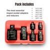 Noviitus 6-Piece Impact Socket Adapter and Reducer Set, Heavy-Duty CR-V