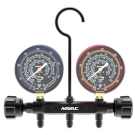 NAVAC NMG12A - Pro Manifold Gauge, Analog (R-454B, R-32, R-410A, R-22; A2L Compatible)