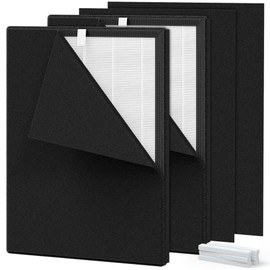 2 Packs K3 Replacement Filter Compatible with LUNINO K3 and Vewior KJ300 Air Cleaner Purifier for Home Large Room up to 3000sq.ft with 2 Main Filters, 4 Carbon pre-filters and 6 Aroma Pads