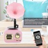 Portable Phonograph Vintage Retro Bluetooth Speaker Loudspeaker Box Equipment Accessorypink
