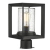 Emliviar Post Lights Outdoor Fixture, 1-Light Lamp Post Lantern, Black