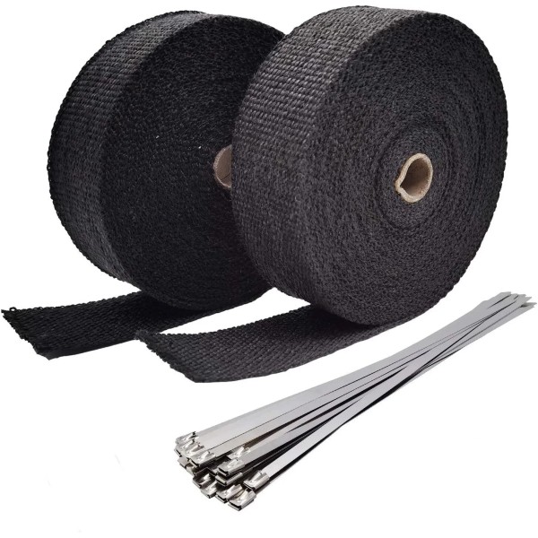 Branded Ucreative Black Fiberglass Exhaust Header Heat Wrap 2" X