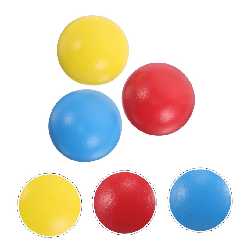 Abaodam 3 Pcs Wooden Croquet Balls Durable Lawn Game Accessories