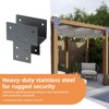 Fepinc 4x4 Post Cap Tie Bracket, (Actual 3.5"x3.5") Wood Gazebo