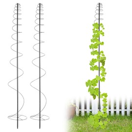 JAOTREL Outdoor Metal Trellis for Climbing Plants, Heavy Duty Rustproof Garden Trellis 60inch, Sturdy Plant Support for Roses, Ivy, Tomatoes, Cucumbers, Flowers 2pcs Black