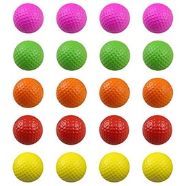 Scott Edward Air Golf Practice Balls, 20 Pieces, Lightweight Foam Ball, Realistic Bright Color, Golf Training Indoor and Outdoor, for Backyard Hitting Mat, Soft for Children, Pets (Mixed)
