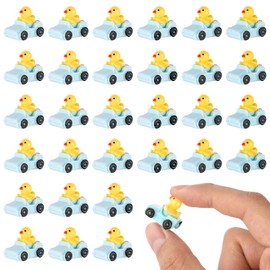 30pcs Duck in a Car Miniature, Resin Mini Ducks Car Dashboard Decor Mini Car Ducks Miniature Garden Decor for Home Garden Car Office Decor(Blue)