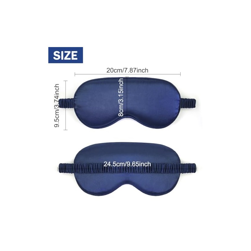 Sleep Mask Silk Eye Mask for Sleeping, Blackout Anti-Allergy Silk