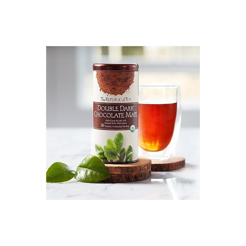 The Republic of Tea Organic Double Dark Chocolate Mate, 250