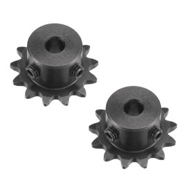 Kozelo 2 Sets Roller Sprocket B Type - [13 Tooth x 6mm ID] Carbon Steel 25 Roller Chain Sprocket with 2pcs Screw for Milling Drilling Machines ISO 04C Use | 1/4 Inch Pitch, #25 Chain
