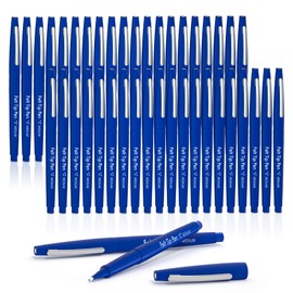 Lelix Felt Tip Pens, 40 Blue Pack, 0.7mm Medium Point, Felt Tip Markers Pens for Journaling, Writing, Note Taking, Planner, Perfect for School Office and Art Supplies