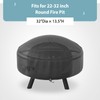SHINESTAR Durable Fire Pit Cover with Straps and Built-in Vents,
