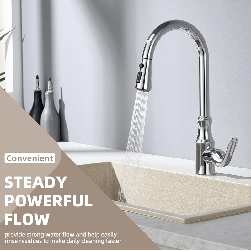 Angle Simple Kitchen Faucet Head Replacement, G 1/2 or 13/16