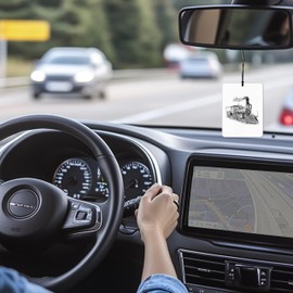 Mancheng-zi Vintage Train Car Air Freshener 3Pcs, Gifts for Train Lovers Enthusiast Air Freshener Hanging for Cars Closet Drawer or Books, Retro Car Accessories Mirror Decor for Women