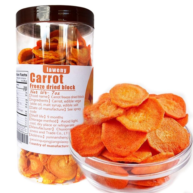 Carrot slices 7.05oz, vegetable dried instant carrot slices dried vegetables200g