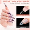 Alyvisun Long Stiletto Half Cover Nail Tips | 600 Pieces
