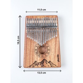 Alp-Gold Kalimba 17 Keys Thumb Piano, Finger Piano, Mbira, with Bag from South Tyrol