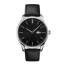 Lacoste Analogue Quartz Watch for Men with Black Leather Strap - 2011047