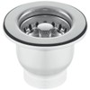 Taps2Traps™ 85mm Chrome Belfast Sink Basket Strainer Waste - Fits