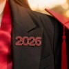 LOGOFUN 2026 Rhinestone Graduation Brooch Pin, Red