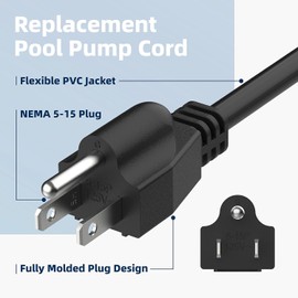 95104L Circular Saw Replacement Cord Assembly - Heavy Gauge Power Cord for SKIL Saw SPT77W, SPT77WM, SPT77WML, SPT78W, SPT70WM, SPT78MMC, SPT70V, SPT55 for Skilsaw Saw Power Cord Part Electric Tool