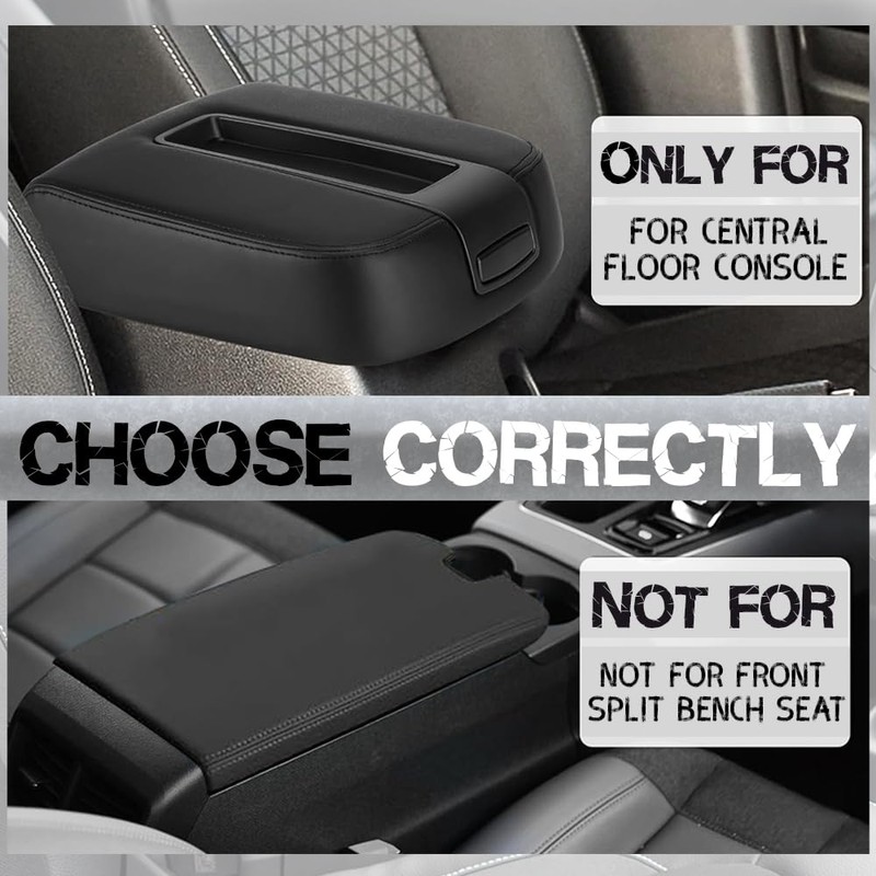 Center Console Armrest lid Cover Compatible with 2007-2013 Silverado Tahoe
