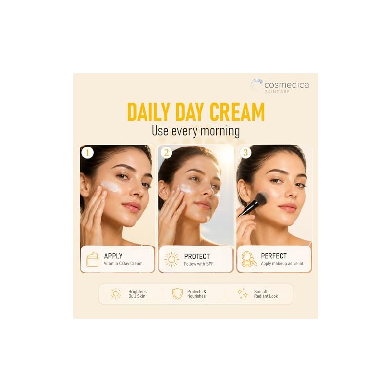 Cosmedica Skincare Crema Facial Vitamina Corrige Líneas Expresión Unifica Tono
