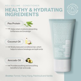 Neuma Neu Volume Conditioner 1 Fl. Oz. Fennel, Ylang Ylang, Patchouli, and Vanilla Scent, Travel Size Moisturizing Conditioner Sulfate Free Paraben Free