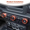 PDKLIN for Jeep JL AC/Radio/Headlight Knob Cover Trim Ring for
