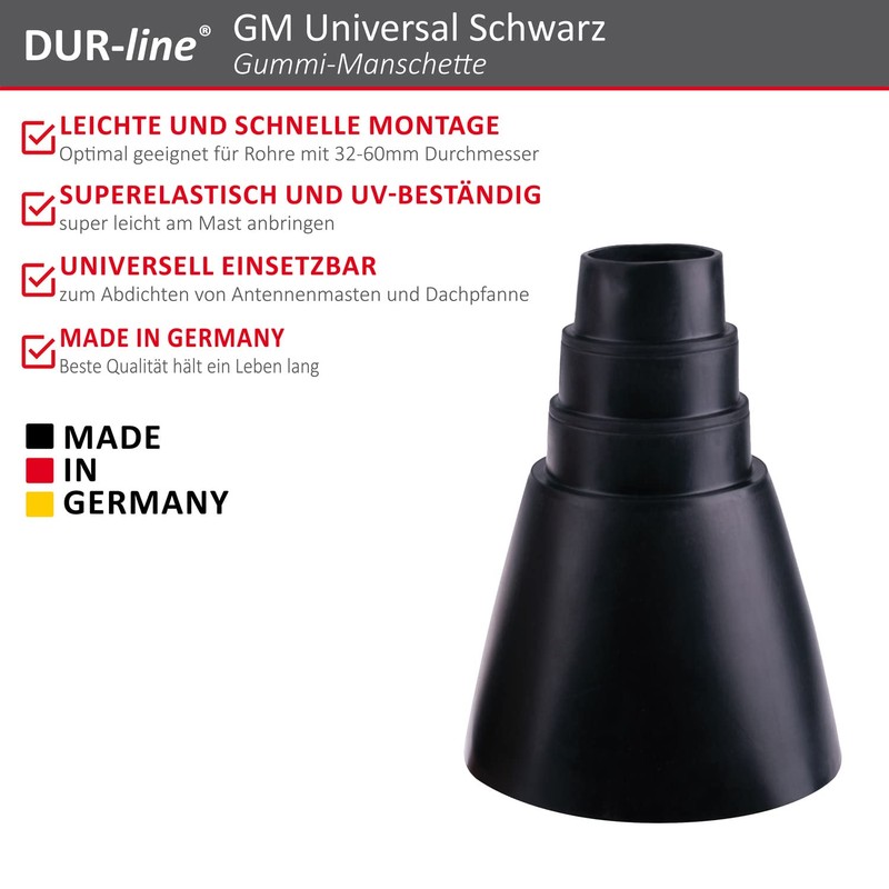 Dur-Line Universal Rubber Cuff – Made in Germany – 32-60