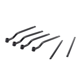 Mallofusa Soportes de montaje universales de acero inoxidable para motocicleta, compatibles con Honda, Yamaha, Suzuki, Kawasaki (negro)