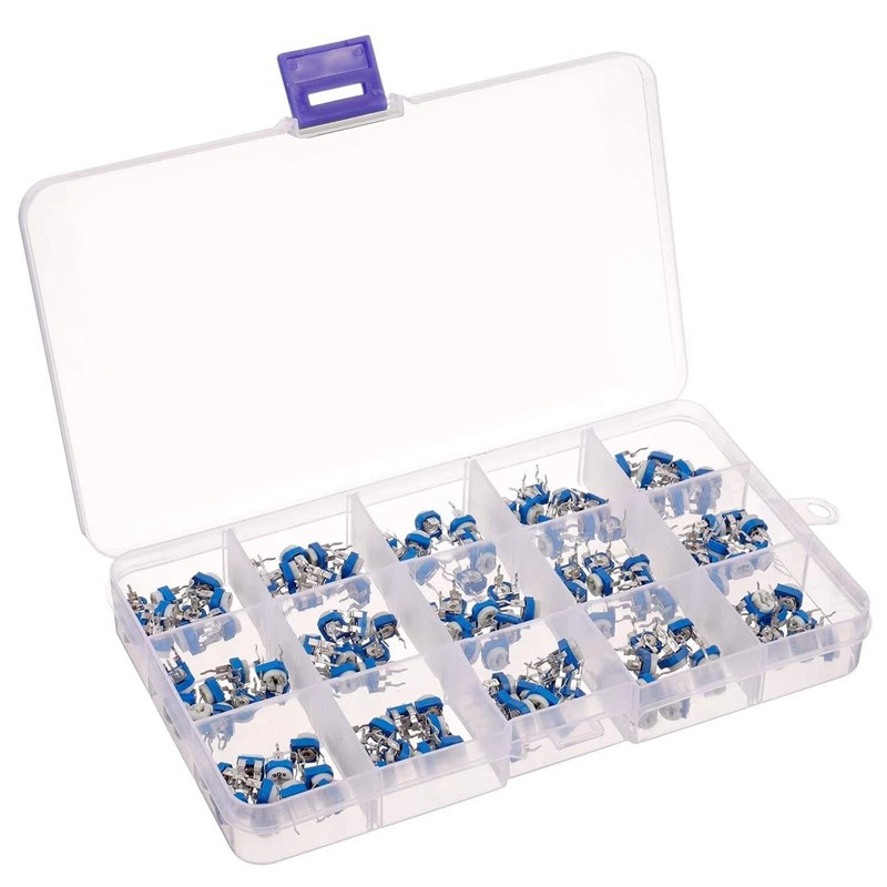 PENGLIN 150pcs Variable Resistors 100-1M ohm 15 Types 6mm Potentiometer