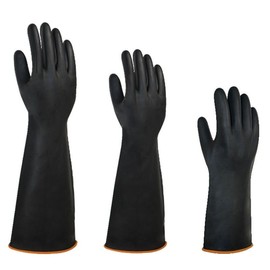 HONYITO acid and alkali resistant industrial gloves chemical corrosion chemical waterproof labor protection rubber gloves (Medium)