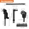 14 Pack Flexible Drill Bit Extensions Set Adapter with Bendy