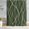 M&W DAS DESIGN Polyester Fabric Shower Curtain with Lines, Anti-Mould,