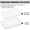 Pack of 2 Soap Dish with Drain for Bathroom Shower