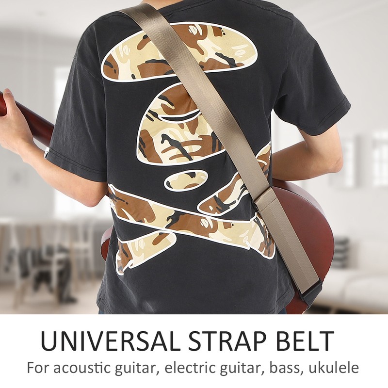 Guitar Strap Acoustic Electric Bass Ukulele Nylon Belt Adjustable TopGrain
