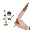 Feather Pen Set Gold Head Dipped Water Vintage Writing Tool