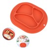 Divided Baby Plate Sucker Suction Cup AntiDrop Bowl Silicone Skidproof