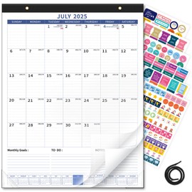 Ospelelf Large Wall Calendar 2025-2026 Calendar 22'' x 17'' Monthly Desk Calendar 18 Month Family Calendar, Use July 2025 - Dec 2026, Blue