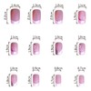 Light Pink Press on Nails Medium Square Fake Nails Pink