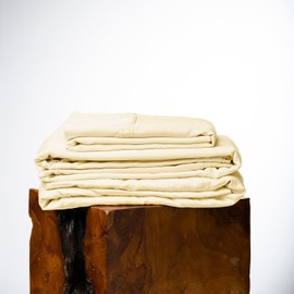 Olive + Crate Luxury Series 100% Tencel Eucalyptus King Size Sheets Set - 4PC Super Soft Cooling Bed Sheets, Deep Pocket to 18'' Flat, Fitted Sheet & 2 Pillowcases, Butter Cream