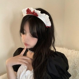 Lolita Hair Band for Girls Lace Bow Hairband Maid Anime Cosplay Headwear Bow Cute Hair Band Party Hair Accessories Women Fashion Headbands Lolita Fashion Accessories