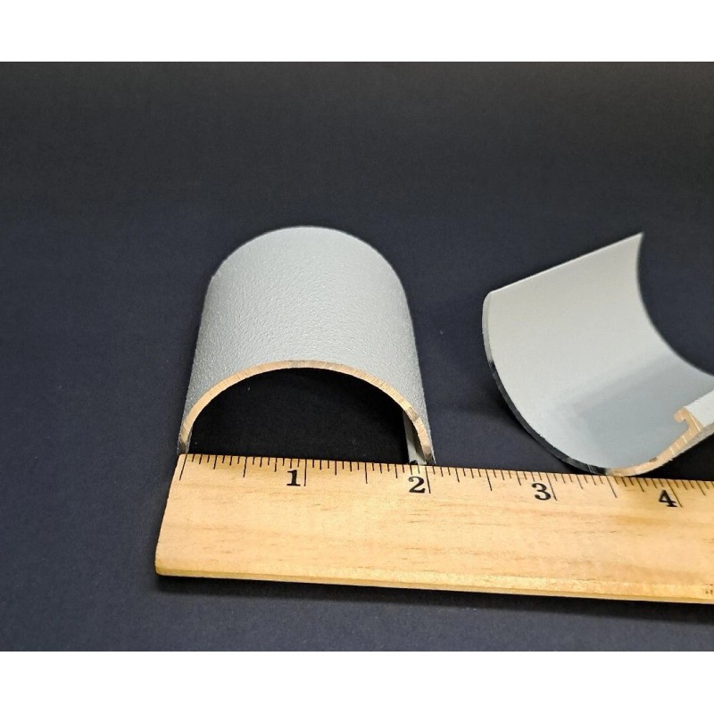 White Swimming Pool Aluminum Bullnose Coping Clips Beauty Clips 2"
