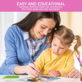 Ezzo 5D Full Drill Diamond Painting Kit for Adults, 10x10 inch - DIY Art Set by Numbers with Special-Shaped Diamonds - Fun Holiday Craft & Kids Wall Decor (Rainbow Unicorn)