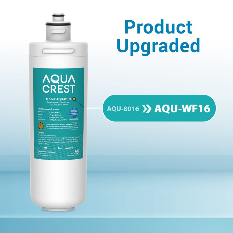 AQUA CREST OCS2 Under Sink Water Filter, Replacement Cartridge for