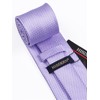 HISDERN Purple Ties for Men Striped Mens Ties Silk Necktie