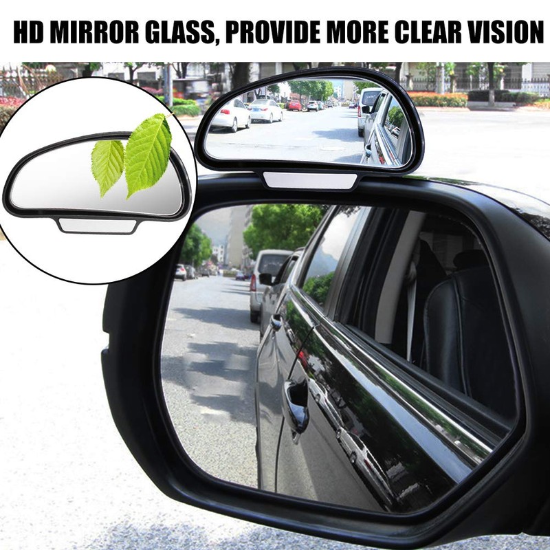 Car Blind Spot Mirrors(5.12 * 2.75in), Universal Automotive Auxiliary Mirror