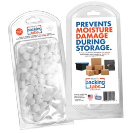 MustGo Packing Tabs - Odor Eliminator for protecting Valuables in Storage - Controls, Removes and Prevents Damp, Musty Smells- Unscented (95 Pieces)